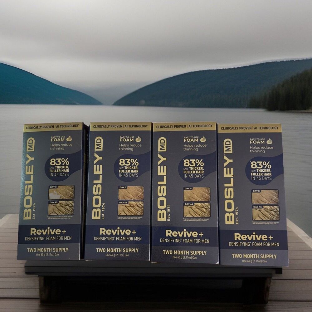 Bosley MD Men's Revive + Densifying Treatment Foam - 4 BOXES